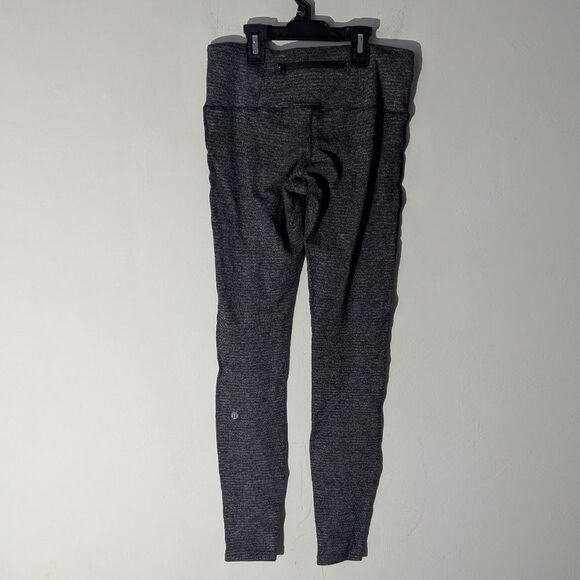 Lululemon Runder Under Pant Micro Macro Black Heathered Black Women's Size 6 - Picture 5 of 8